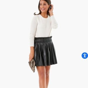 Do&Be Chelsea pleated faux leather mini skirt NWT